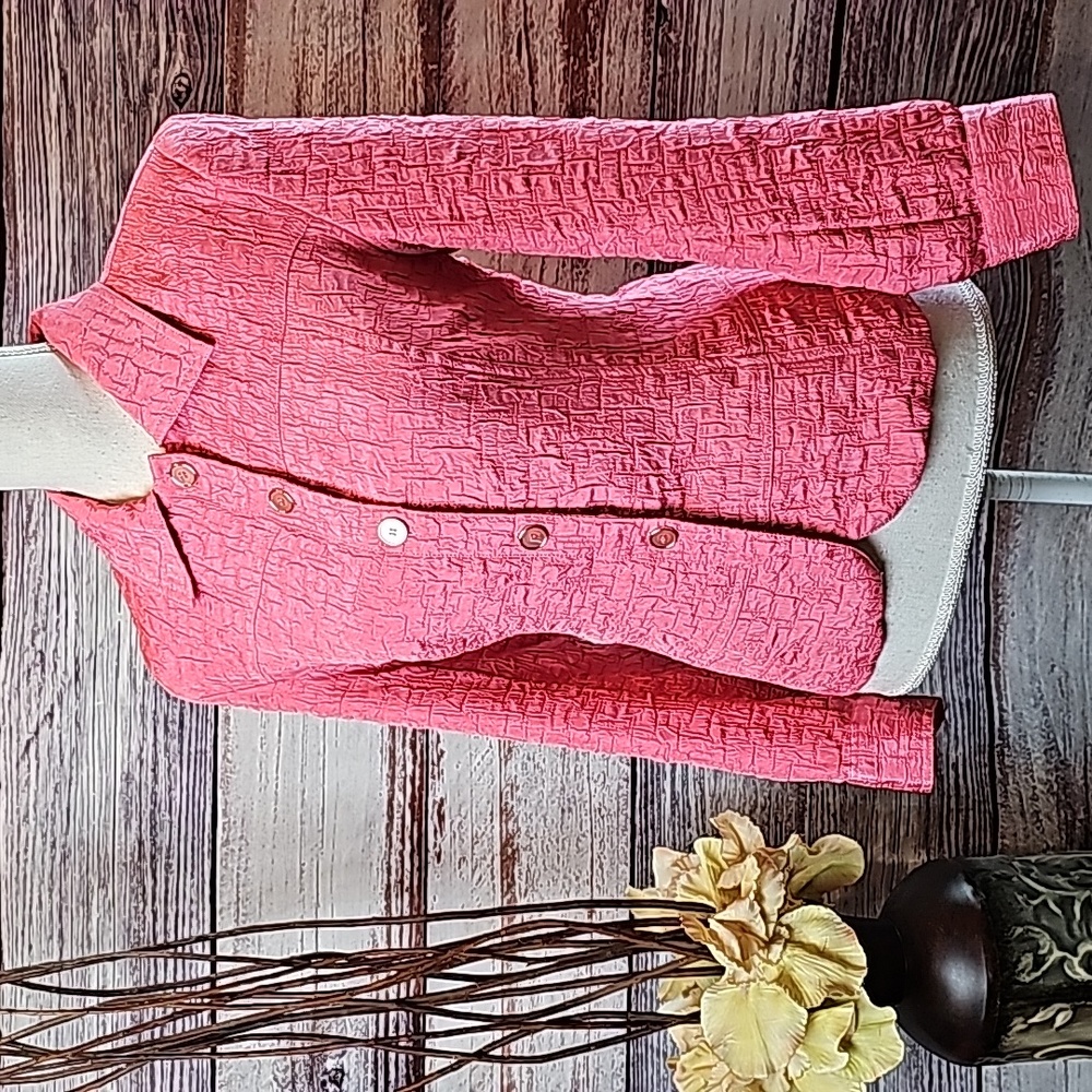 ERIN LONDON SALMON LINED LONG SLEEVE BLAZER JACKET